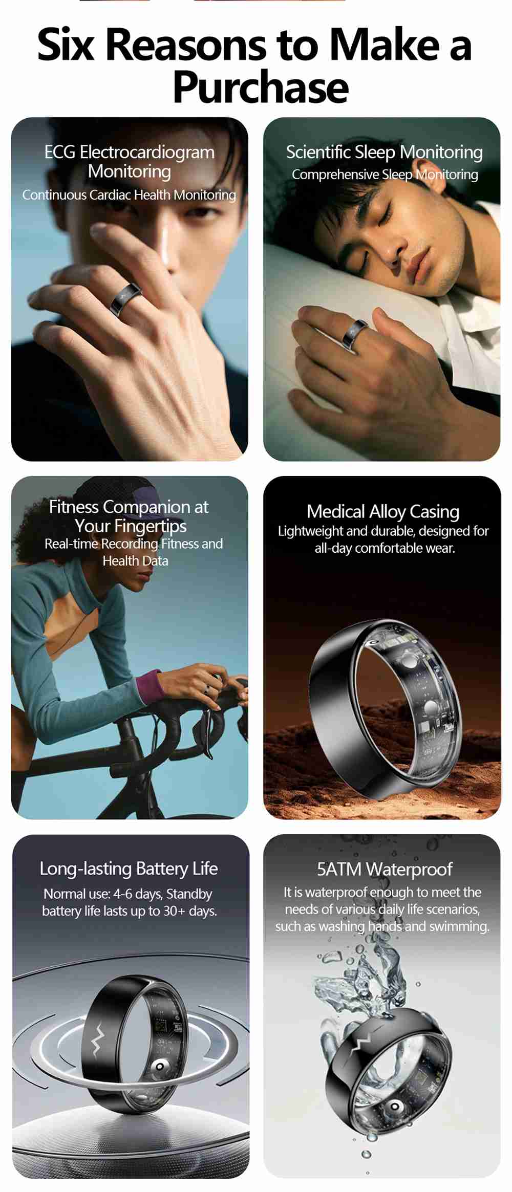 Waterproof Smart Ring for Active Lifestyles Waterproof Smart Ring for Active Lifestyles