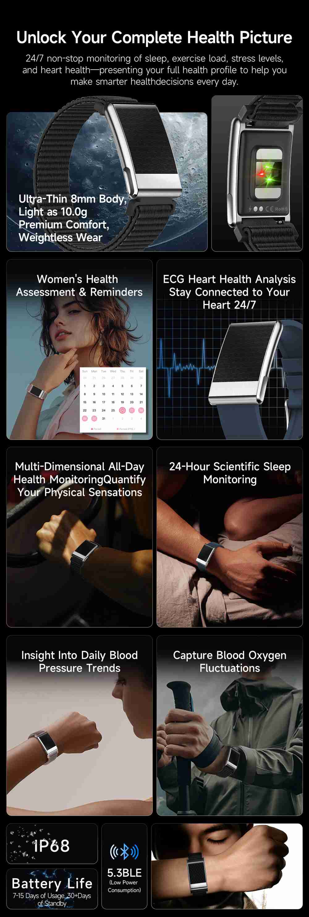 North Edge IP68 waterproof fitness watch