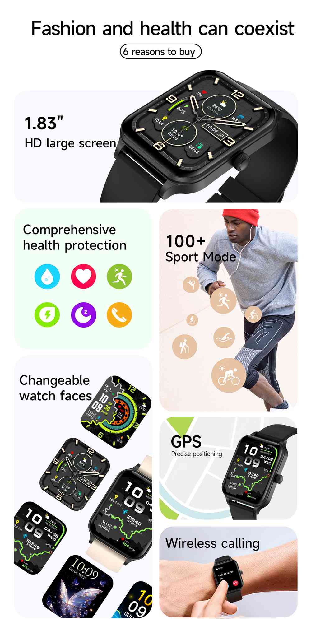 HD screen GPS fitness watch