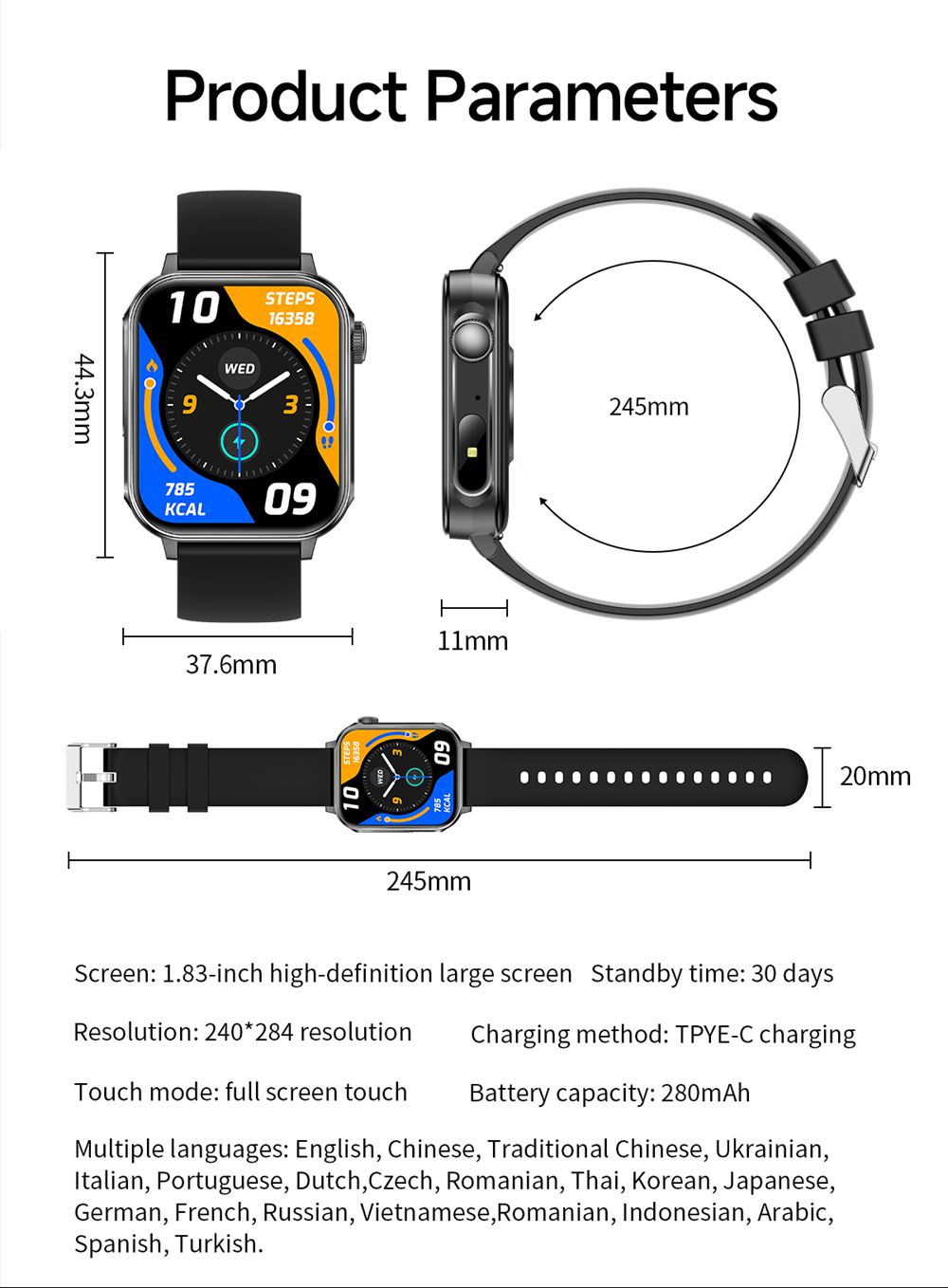 Custom logo smartwatch oem odm service